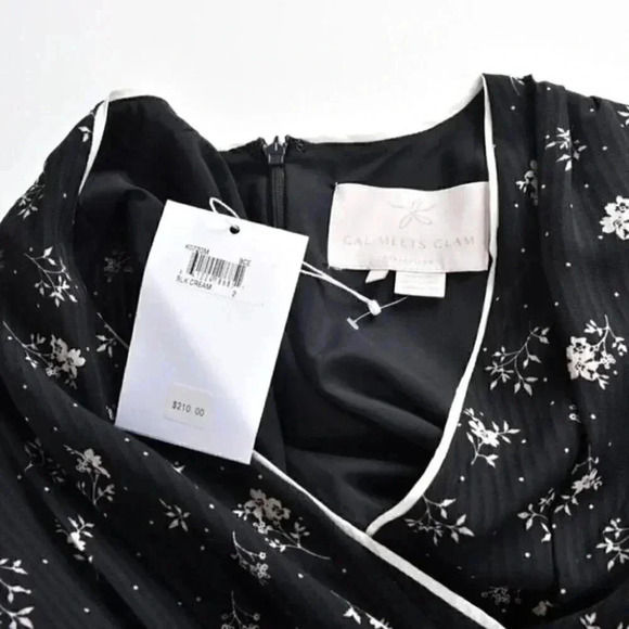 Gal Meets Glam Ariana Floral Long  Sleeve Chiffon Maxi Dress Sz 2 NWT‎ - Picture 9 of 11